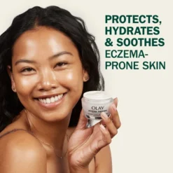 Olay Sensitive Eczema Therapy Skin Relief Face Moisturizer Cream With Colloidal Oatmeal - Fragrance Free - 1.7oz