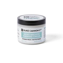 Duke Cannon News Anchor Forming Cream - Strong Hold, Matte Hair Styling Cream For Men - 4 Oz